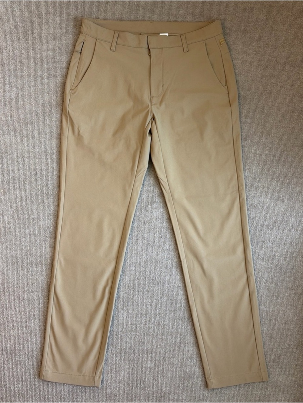 Fabletics Mens Only-Way Tech Chino Pants Tan Khaki PT2253840 33x32